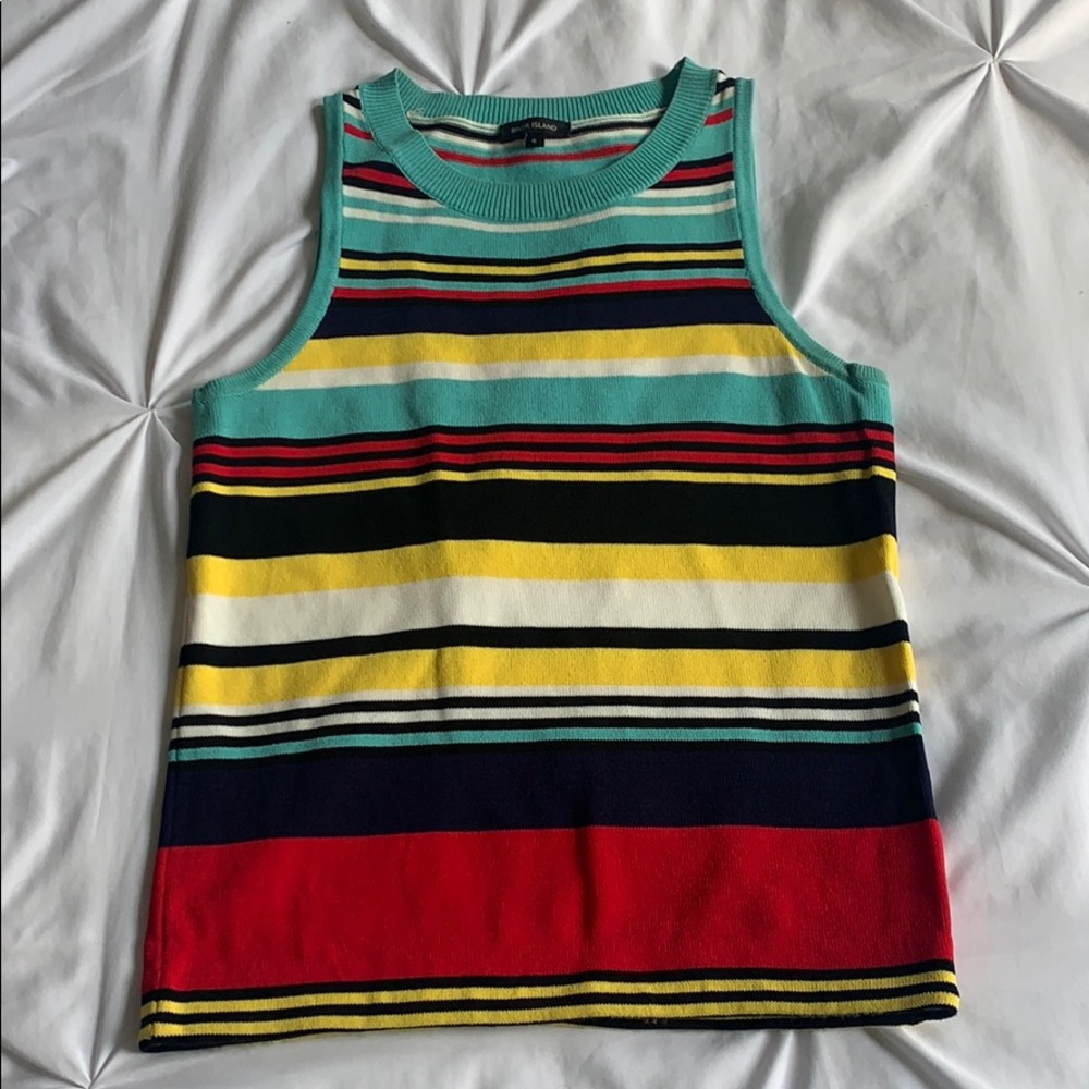 Color block striped top